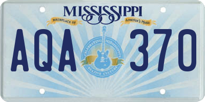 MS license plate AQA370