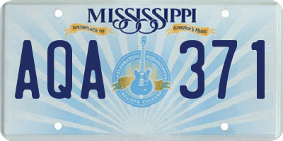 MS license plate AQA371
