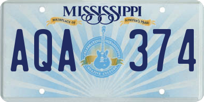MS license plate AQA374