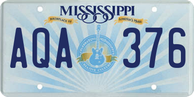 MS license plate AQA376