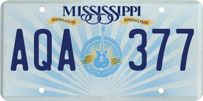 MS license plate AQA377