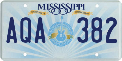 MS license plate AQA382