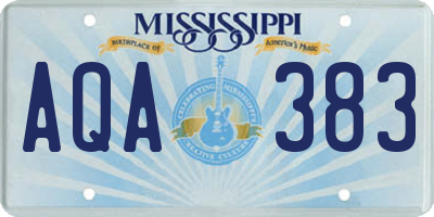 MS license plate AQA383