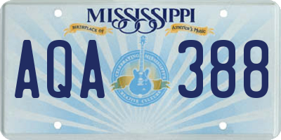 MS license plate AQA388