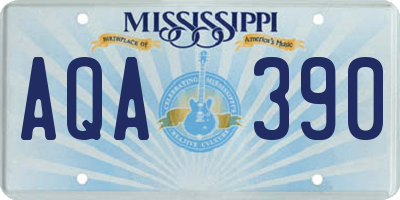 MS license plate AQA390