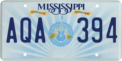 MS license plate AQA394