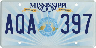 MS license plate AQA397