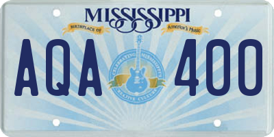 MS license plate AQA400