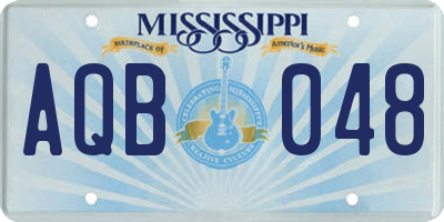 MS license plate AQB048
