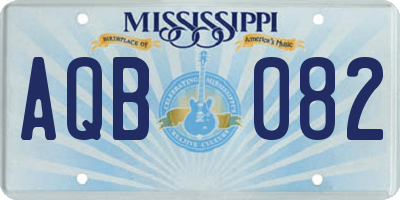 MS license plate AQB082