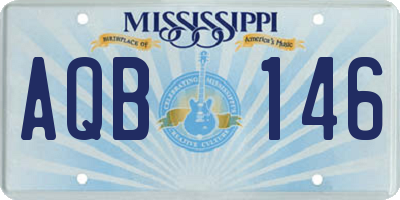 MS license plate AQB146