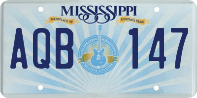 MS license plate AQB147