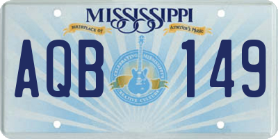 MS license plate AQB149