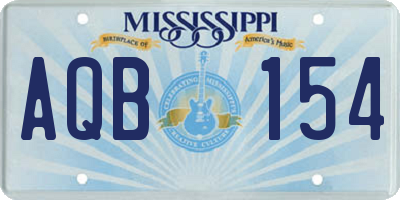 MS license plate AQB154
