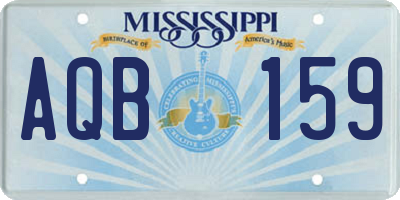 MS license plate AQB159