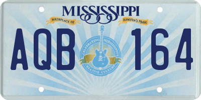 MS license plate AQB164