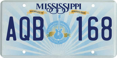 MS license plate AQB168