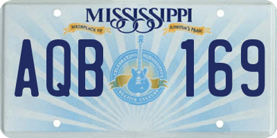MS license plate AQB169