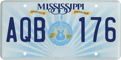 MS license plate AQB176