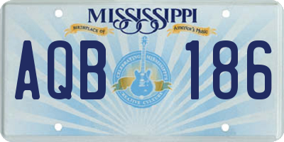 MS license plate AQB186
