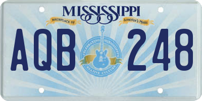 MS license plate AQB248
