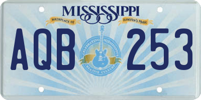 MS license plate AQB253