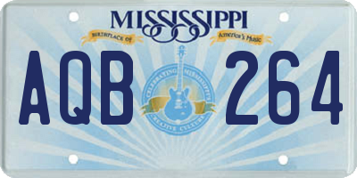 MS license plate AQB264