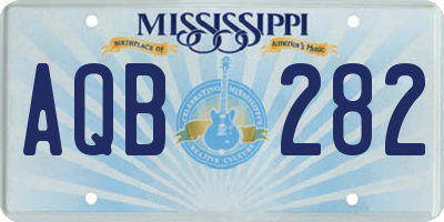 MS license plate AQB282