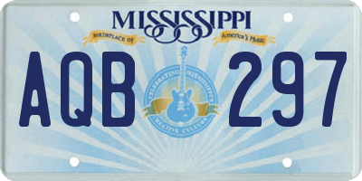 MS license plate AQB297