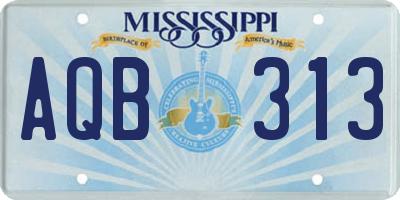 MS license plate AQB313
