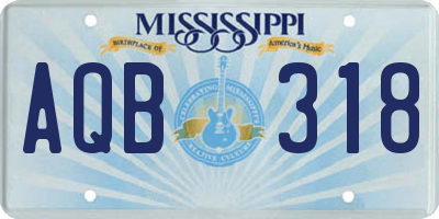 MS license plate AQB318