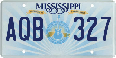 MS license plate AQB327