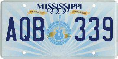 MS license plate AQB339