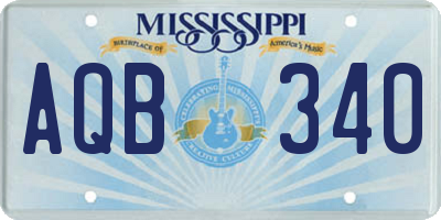 MS license plate AQB340