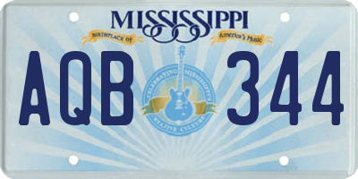MS license plate AQB344
