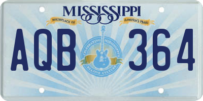 MS license plate AQB364