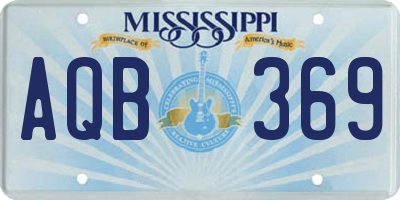 MS license plate AQB369