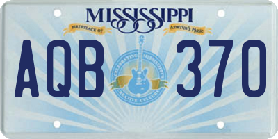 MS license plate AQB370