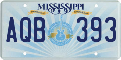 MS license plate AQB393