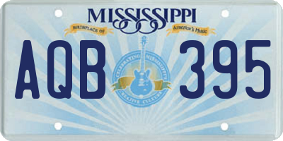 MS license plate AQB395