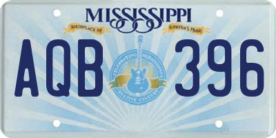 MS license plate AQB396
