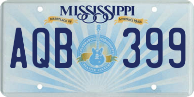 MS license plate AQB399
