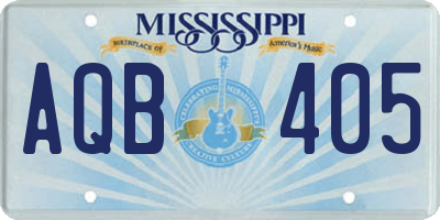 MS license plate AQB405