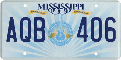 MS license plate AQB406