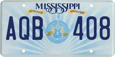 MS license plate AQB408