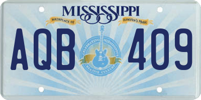 MS license plate AQB409