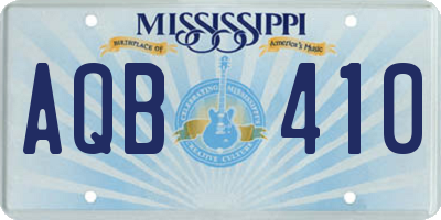 MS license plate AQB410