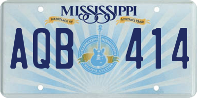 MS license plate AQB414