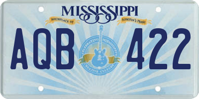 MS license plate AQB422