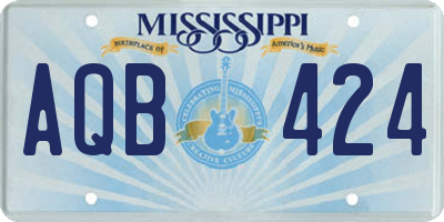 MS license plate AQB424